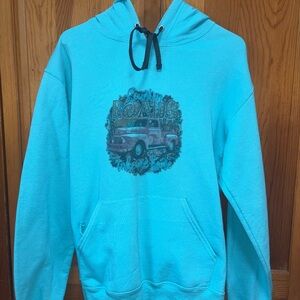 Blue Graphic Hoodie